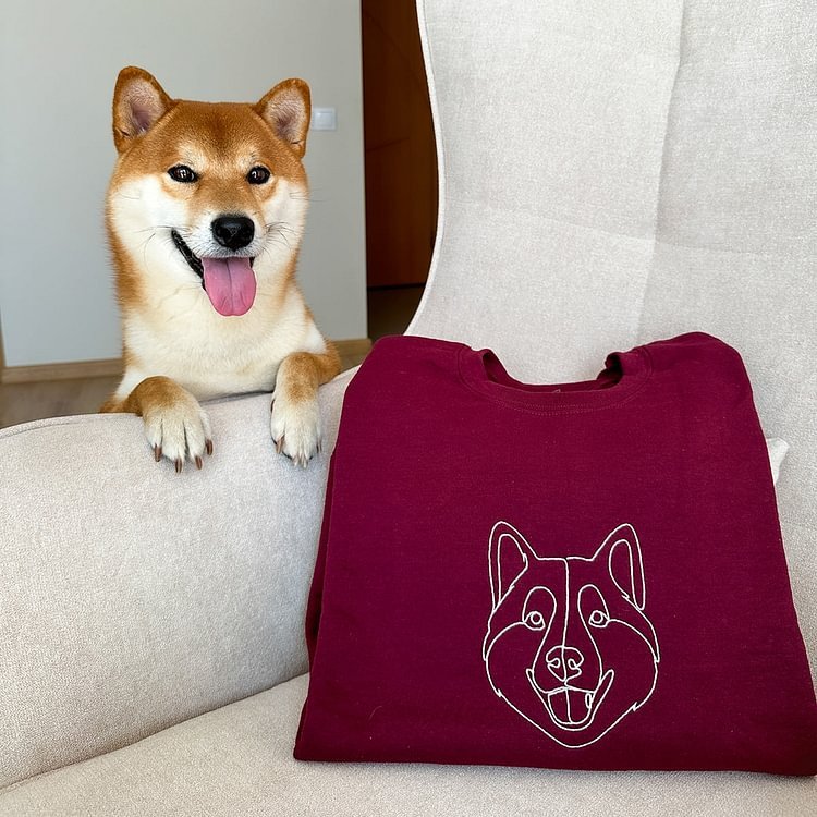 Sudadera con capucha bordada personalizada con retrato de mascota, regalo para dueños de perros y amantes de los gatos.