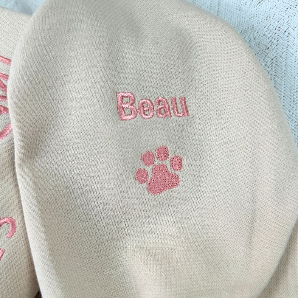 Sudadera personalizada con el nombre de tu mascota en la manga, regalo para amantes de las mascotas