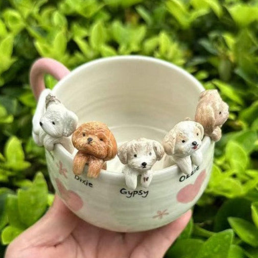 Personalized Pet Figure Mug with Name Birthday Christmas Pet Memorial Gifts for Pet Lovers