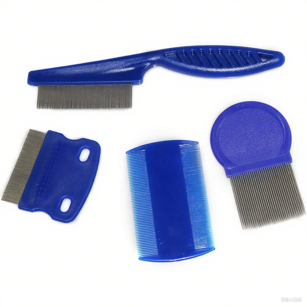 Flea Comb 4Pcs with High Strength Teeth Pet Tear Stain Remover Combs, Pet Dog Cat Grooming Comb Set Effective Float Hair Remover