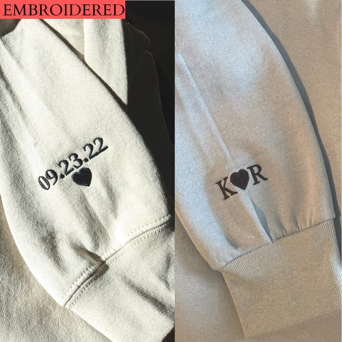 Individuell besticktes Auto-Fahrrad-Umriss-Sweatshirt von Ihrem Foto, passender Hoodie, Valentinstagsgeschenk für Paare