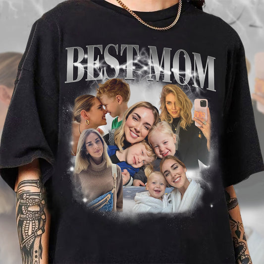 Custom Vintage Best Mom Sweatshirt with Kids Names on Sleeve Mother's Day Gift