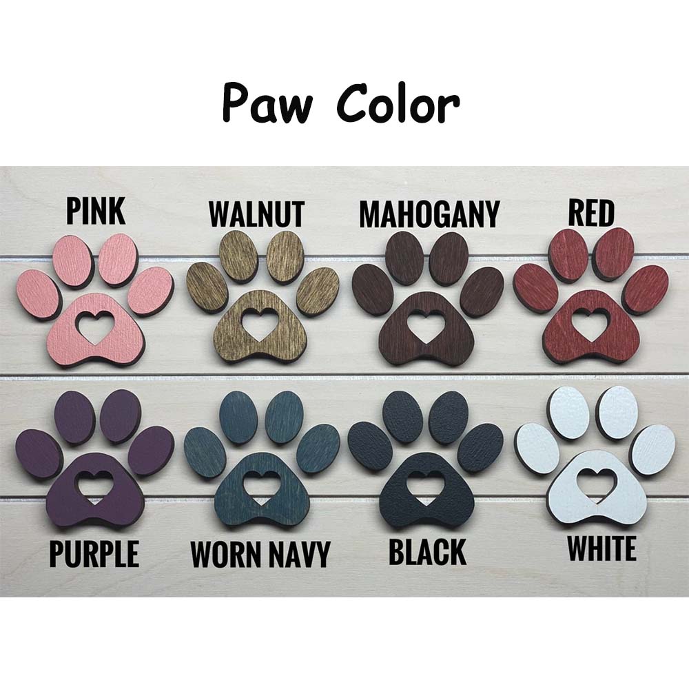 Custom Dog Paw Leash Holder with Name for Wall Personalized Pet Leash Rack & Key Hook Christmas Gift For Pet Lovers