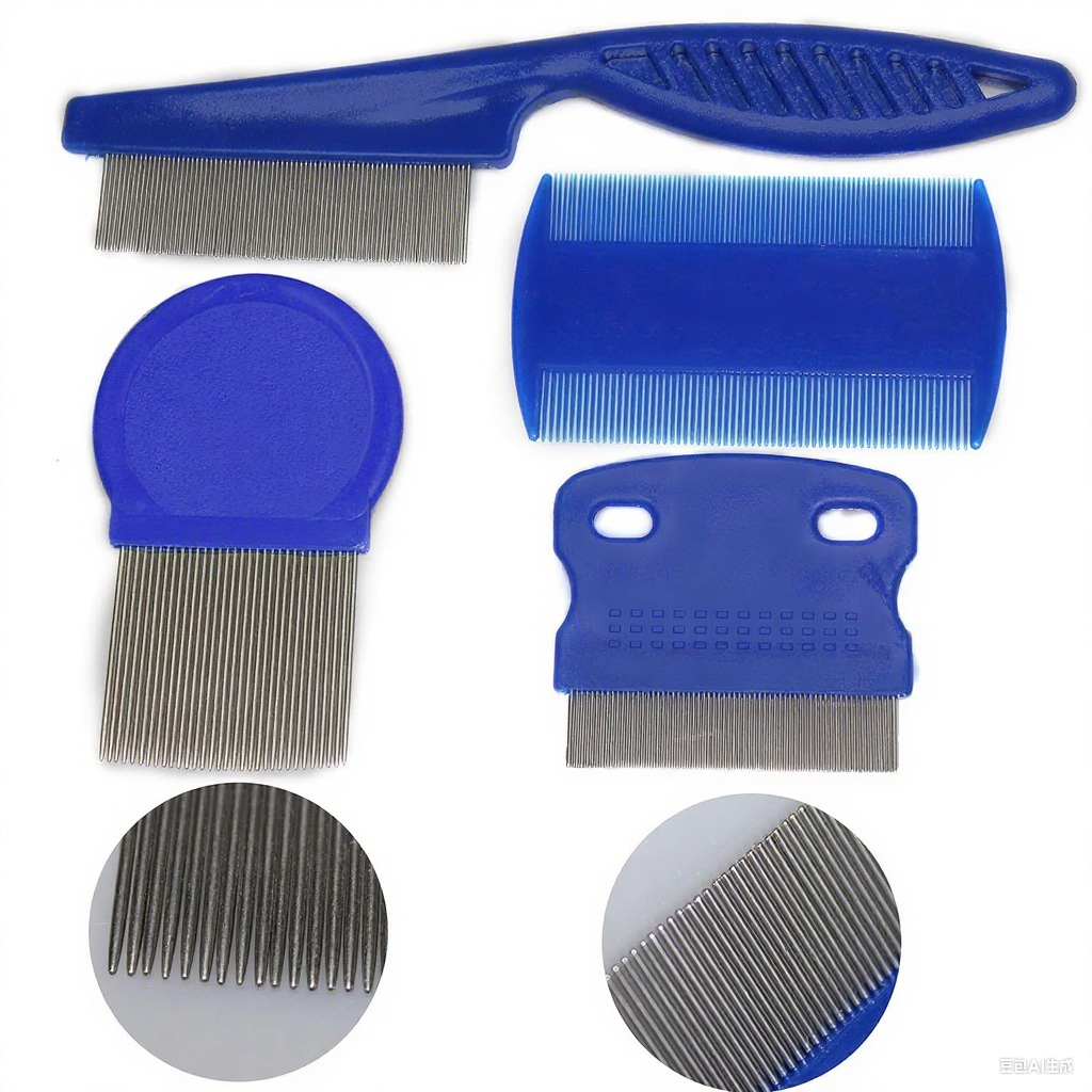Flea Comb 4Pcs with High Strength Teeth Pet Tear Stain Remover Combs, Pet Dog Cat Grooming Comb Set Effective Float Hair Remover