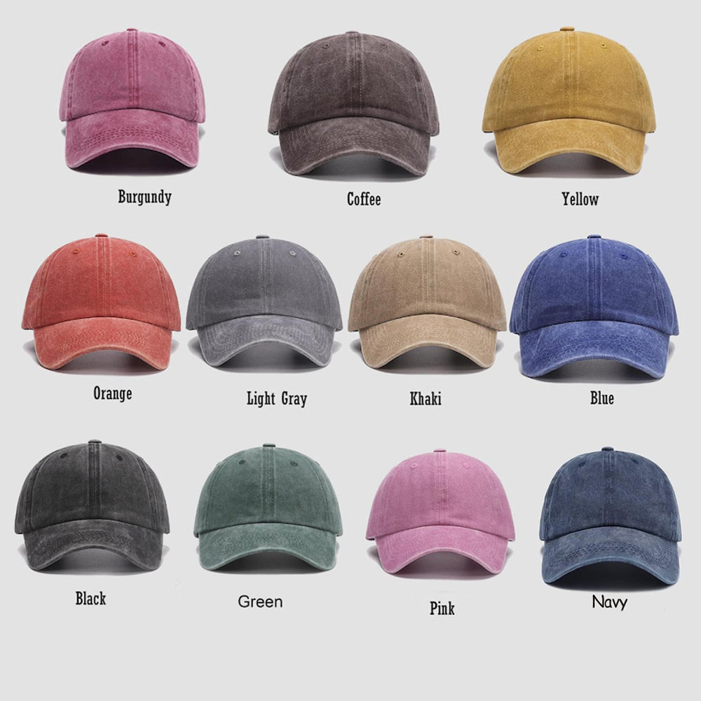 Embroidered Pet Portrait Vintage Baseball Cap – Custom Gift for Dog & Cat Lovers