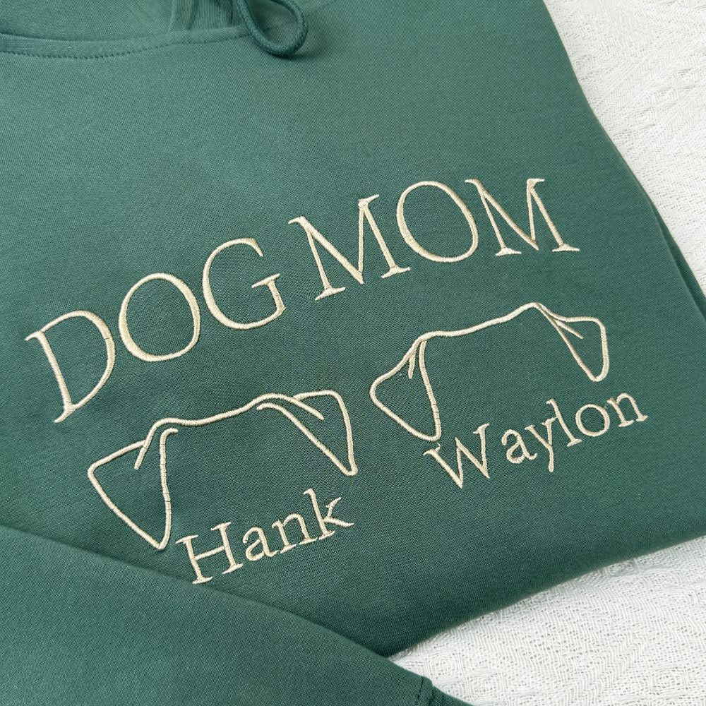 Personalisiertes Hundemama-Sweatshirt mit Kosenamen auf dem Ärmel, Geschenk für Tierliebhaber