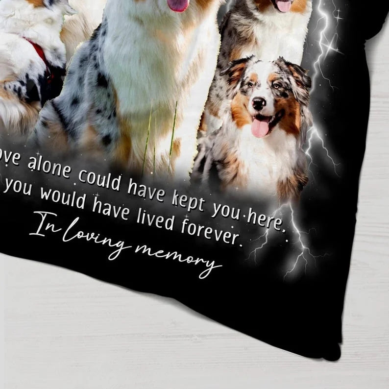 Personalized Pet Memorial Photo Blanket Gift Custom Bootleg Pet Blanket Gift for Dog Cat Lovers