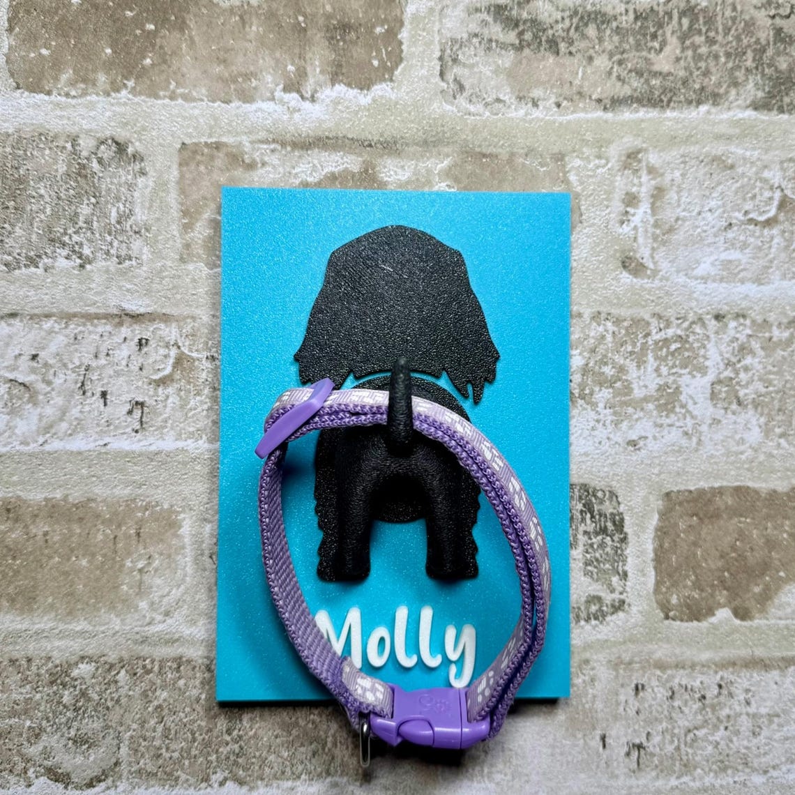 Personalized 3D Dog Leash Sign Holder Custom Dog Name Leash Holder Pet Supplies Gift for Pet Dog Lover