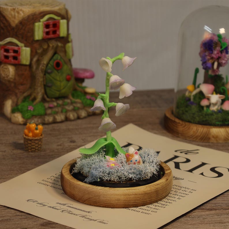 Custom Pet Figurine Birth Flower Lamp Unique Pet Memorial Gift For Dog Cat Lovers Christmas Home Decor