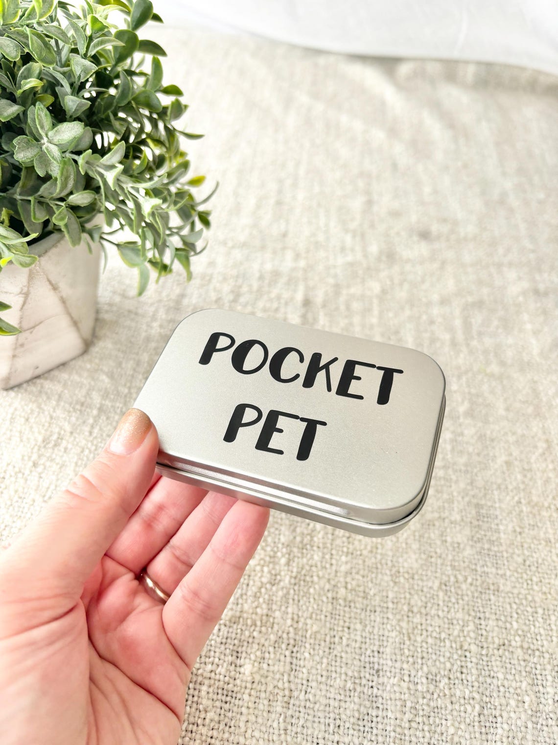 Pocket Pet Cat in a Tin – Mini Travel Toy Cat Playset Custom Pet Figurine Unique Gift for Pet Lovers