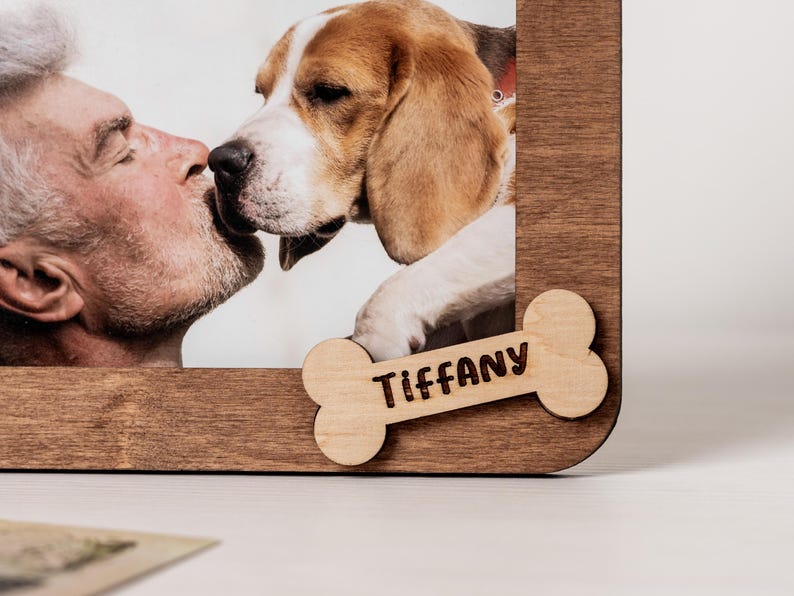 Personalized Dog Photo Frame – Custom Pet Picture Frame Gift for Dog Mom & Dad, Bespoke Puppy Present, Pet Lover Home Decor