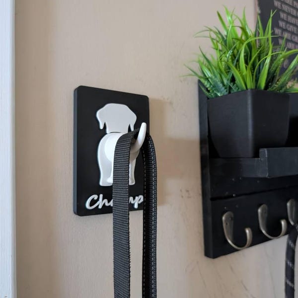 Personalized Dog Leash Holder for Wall – Funny Dog Butt Leash Hook, Custom Pet Leash Hanger, Gift for Dog Owners