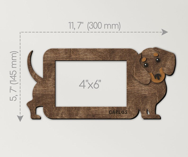 Personalized Dog Photo Frame – Custom Pet Picture Frame Gift for Dog Mom & Dad, Bespoke Puppy Present, Pet Lover Home Decor
