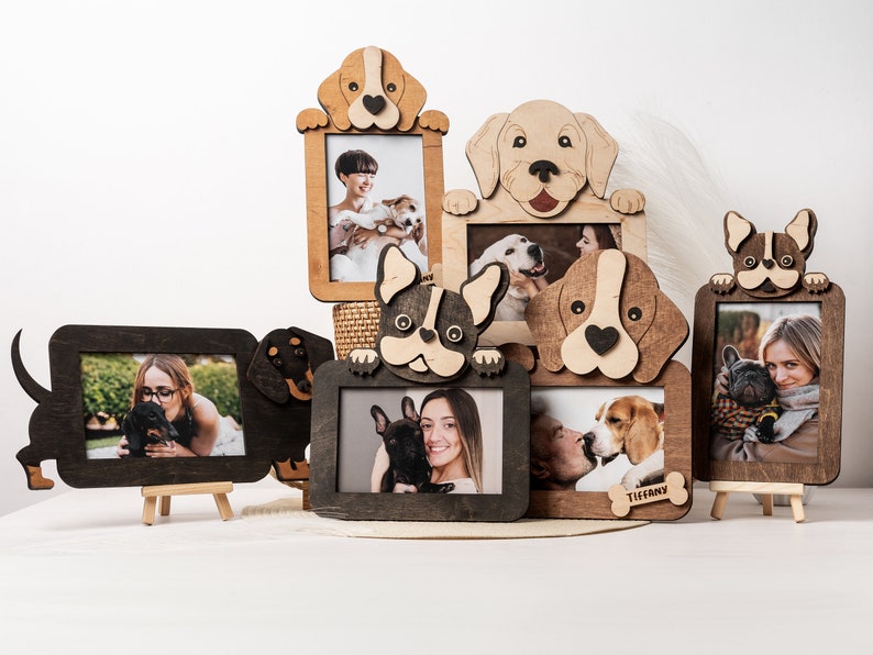 Personalized Dog Photo Frame – Custom Pet Picture Frame Gift for Dog Mom & Dad, Bespoke Puppy Present, Pet Lover Home Decor