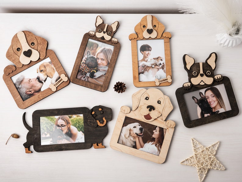 Personalized Dog Photo Frame – Custom Pet Picture Frame Gift for Dog Mom & Dad, Bespoke Puppy Present, Pet Lover Home Decor