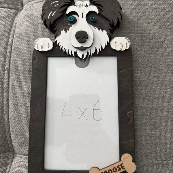 Personalized Dog Photo Frame – Custom Pet Picture Frame Gift for Dog Mom & Dad, Bespoke Puppy Present, Pet Lover Home Decor