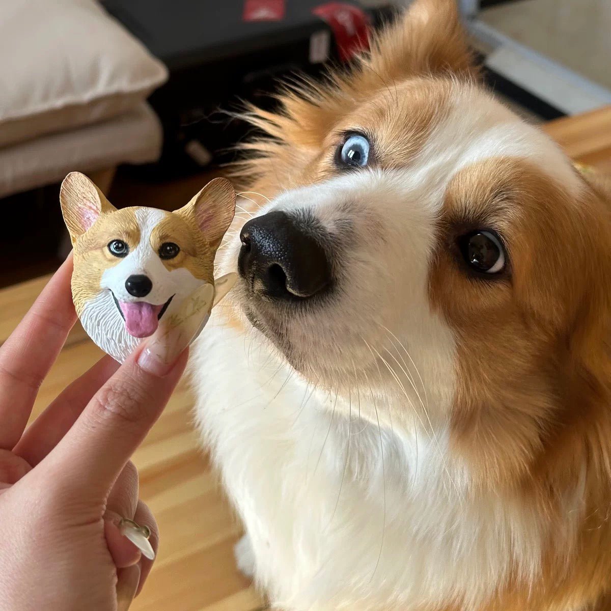 Figurine d'animal de compagnie personnalisée avec cadre magnétique, cadeau commémoratif pour les amoureux des animaux