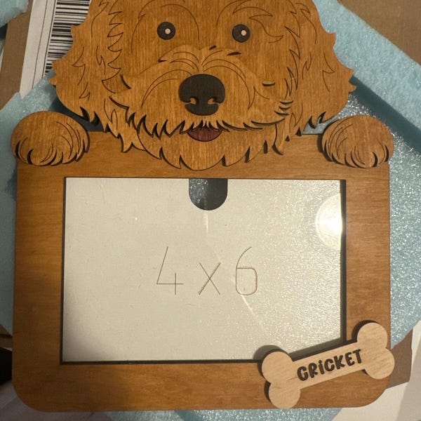 Personalized Dog Photo Frame – Custom Pet Picture Frame Gift for Dog Mom & Dad, Bespoke Puppy Present, Pet Lover Home Decor