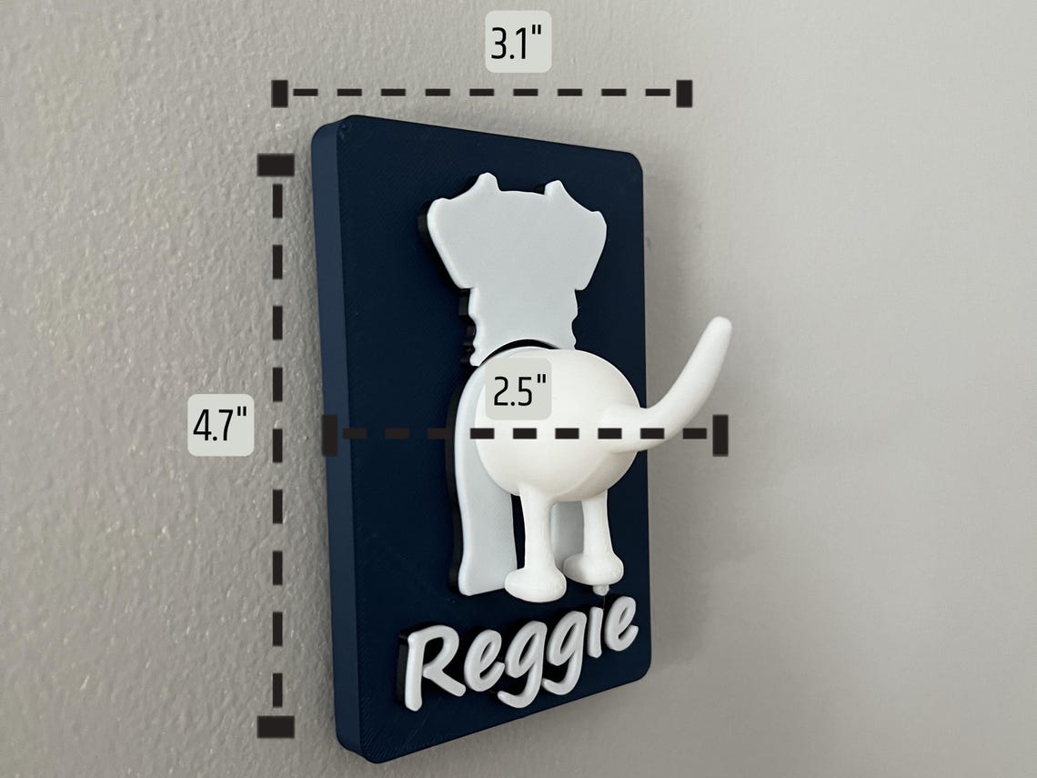 Personalized Dog Leash Holder for Wall – Funny Dog Butt Leash Hook, Custom Pet Leash Hanger, Gift for Dog Owners