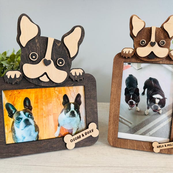 Personalized Dog Photo Frame – Custom Pet Picture Frame Gift for Dog Mom & Dad, Bespoke Puppy Present, Pet Lover Home Decor