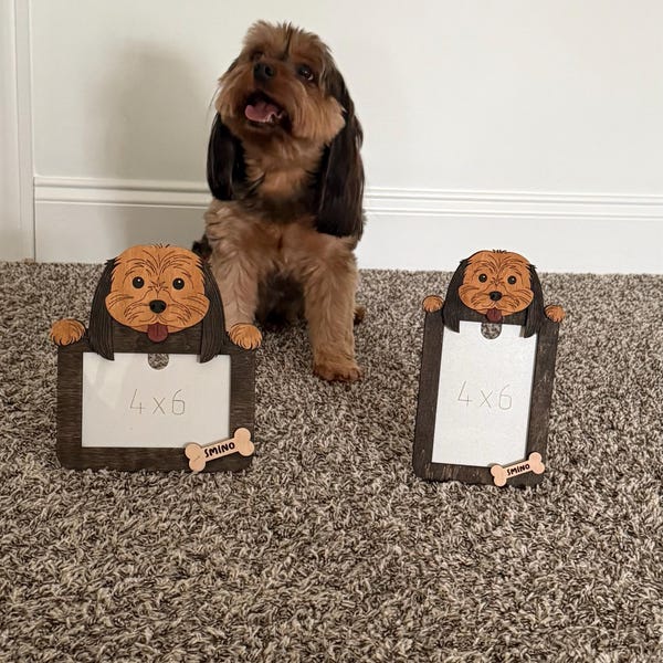 Personalized Dog Photo Frame – Custom Pet Picture Frame Gift for Dog Mom & Dad, Bespoke Puppy Present, Pet Lover Home Decor