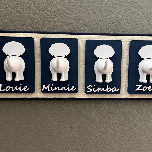 Personalized Dog Leash Holder for Wall – Funny Dog Butt Leash Hook, Custom Pet Leash Hanger, Gift for Dog Owners