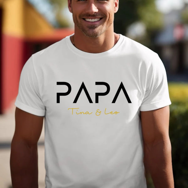Benutzerdefinierter bestickter Papa-Sweatshirt-Hoodie mit Kindernamen und voraussichtlichem Datum zum Vatertag