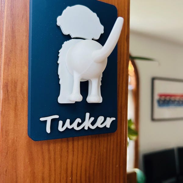 Personalized Dog Leash Holder for Wall – Funny Dog Butt Leash Hook, Custom Pet Leash Hanger, Gift for Dog Owners