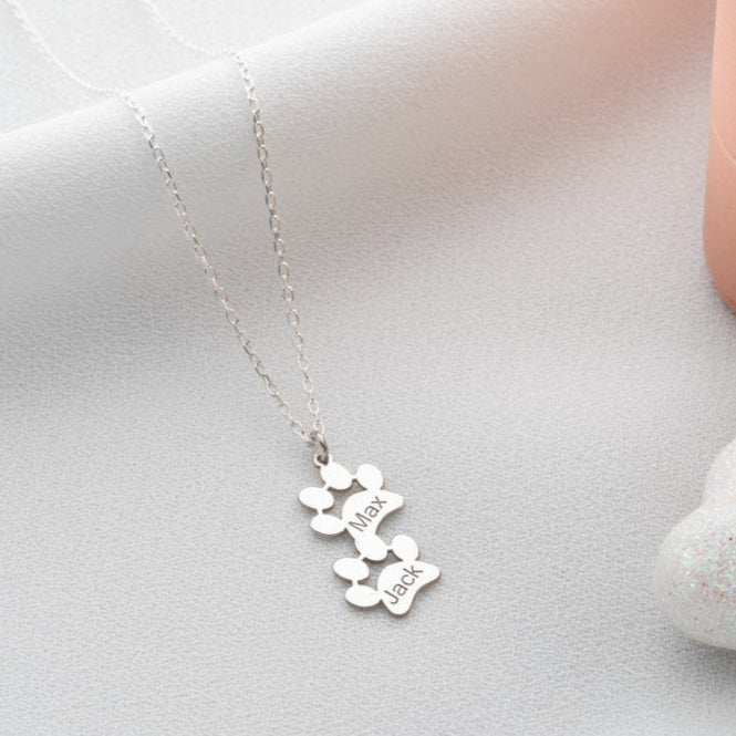 Personalized Pet Paw Print Name Neckname Christmas Keepsake Gift For Dog Cat Mom