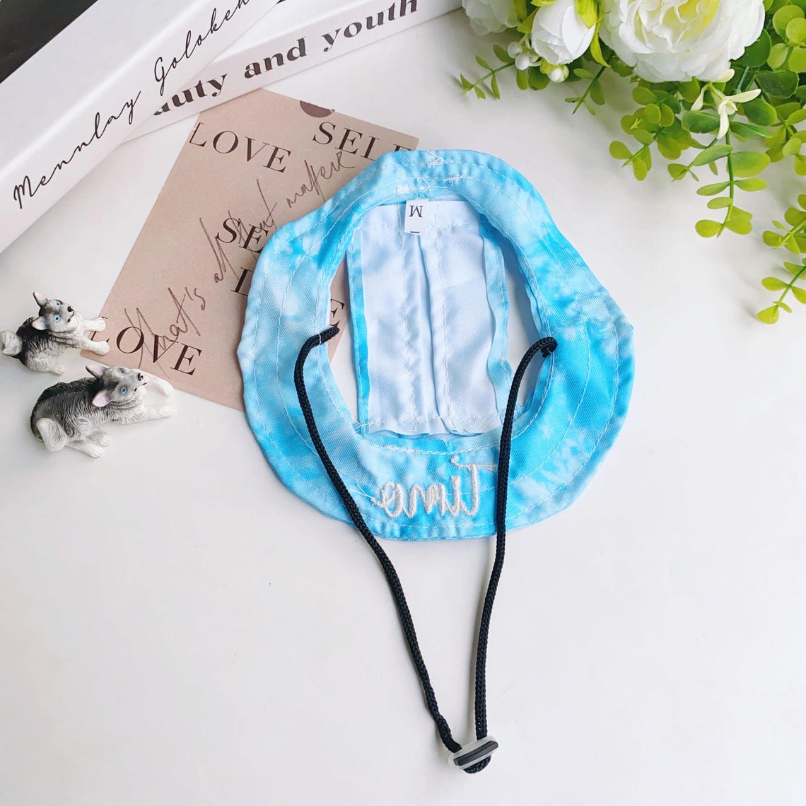 Custom Bucket Hat for Dogs & Cats – Embroidered Pet Hat with Name, Sun Protection Puppy Cap, Cute Travel Pet Accessories