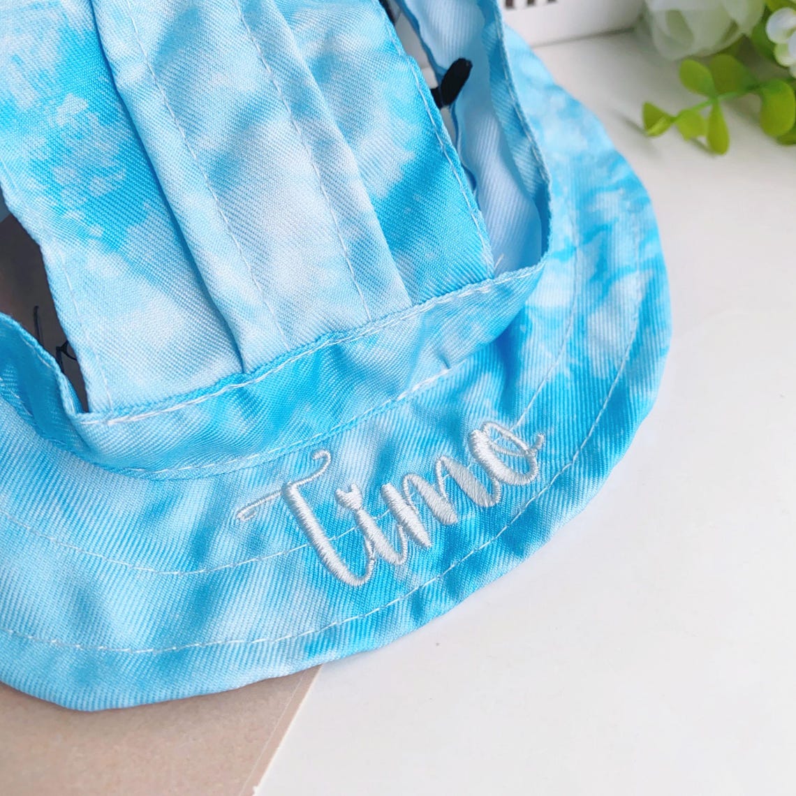 Custom Bucket Hat for Dogs & Cats – Embroidered Pet Hat with Name, Sun Protection Puppy Cap, Cute Travel Pet Accessories