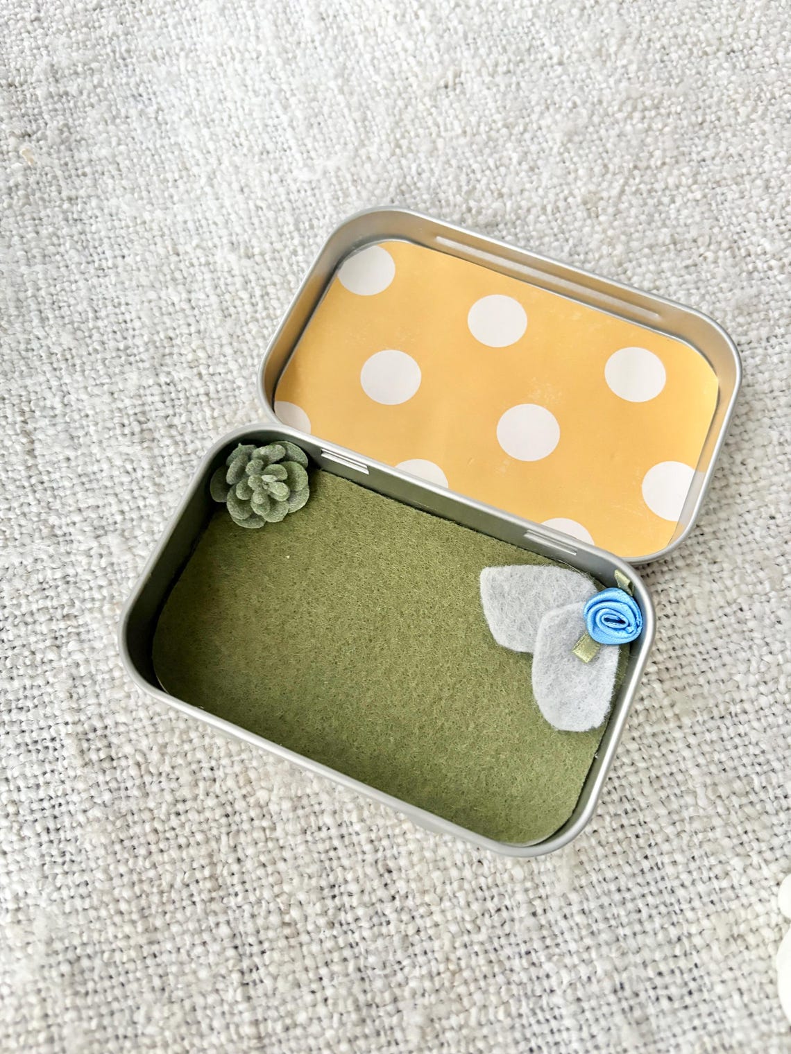 Pocket Pet Dog in a Tin – Mini Travel Toy Dog Playset Custom Pet Figurine Unique Gift for Pet Lovers