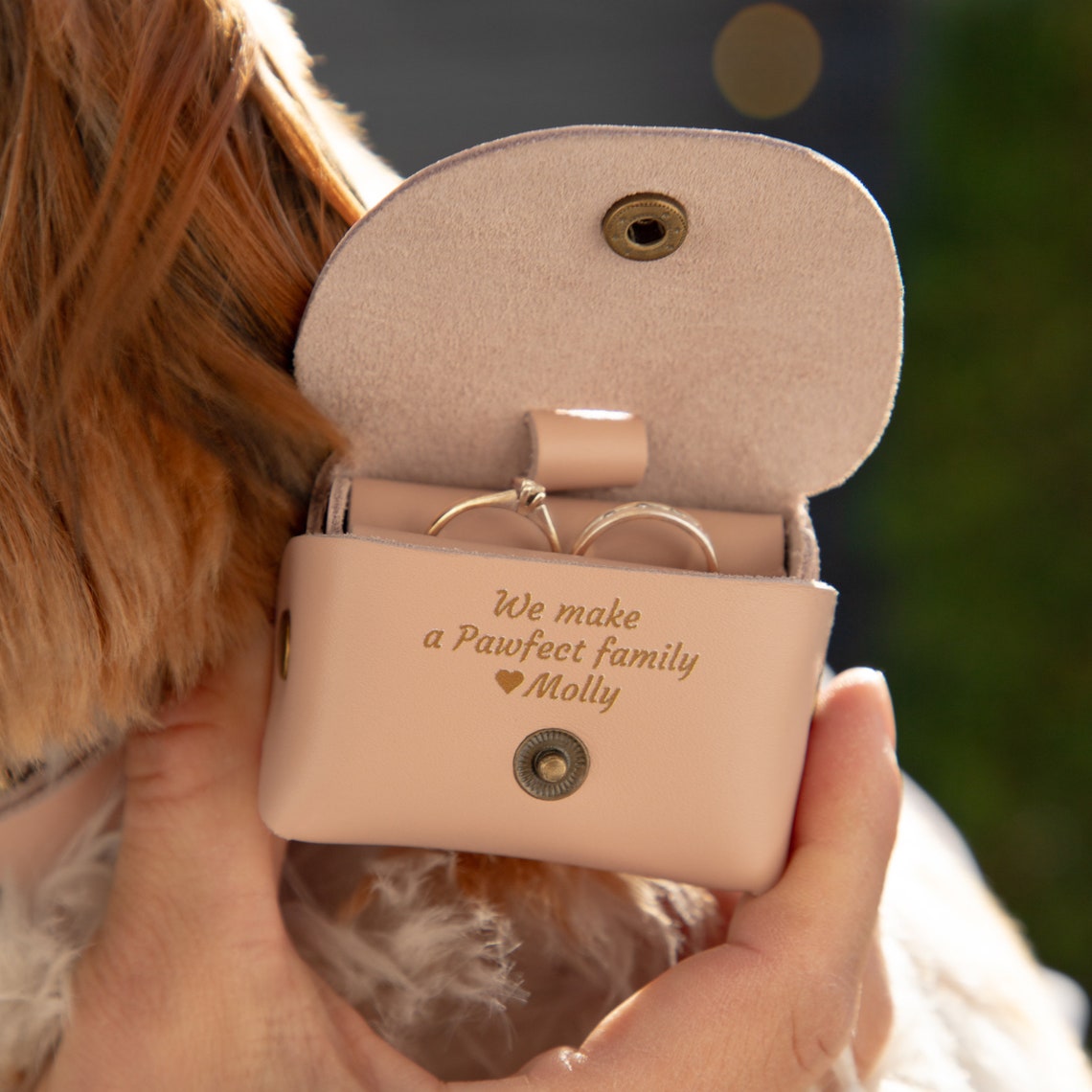 Custom Pet Ring Bearer Pouch | Personalized Wedding Ring Box for Dogs & Cats
