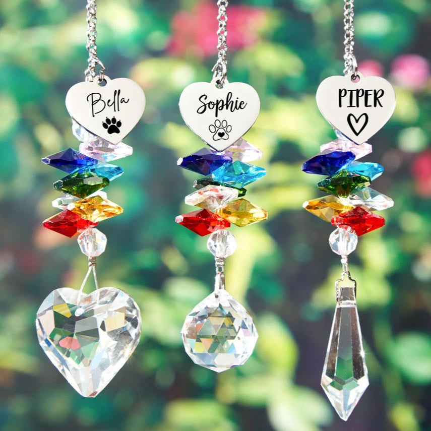 Custom Rainbow Bridge Pet Suncatcher – Dog/Cat Remembrance & Memorial ...