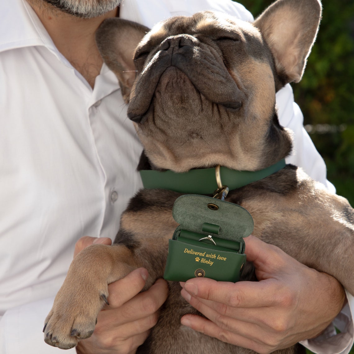 Custom Pet Ring Bearer Pouch | Personalized Wedding Ring Box for Dogs & Cats