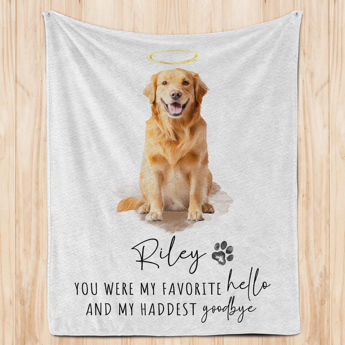 Custom Pet Photo Blanket Dog Memorial Gift For Dog Mom Dad