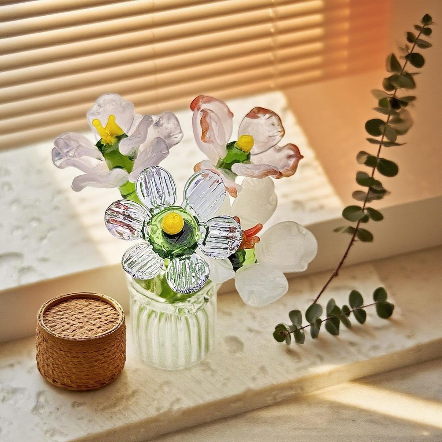 Personalized Mini Glass Birth Month Flower Unique Gifts for Mom Grandma Mother's Day Christmas Gift Ideas