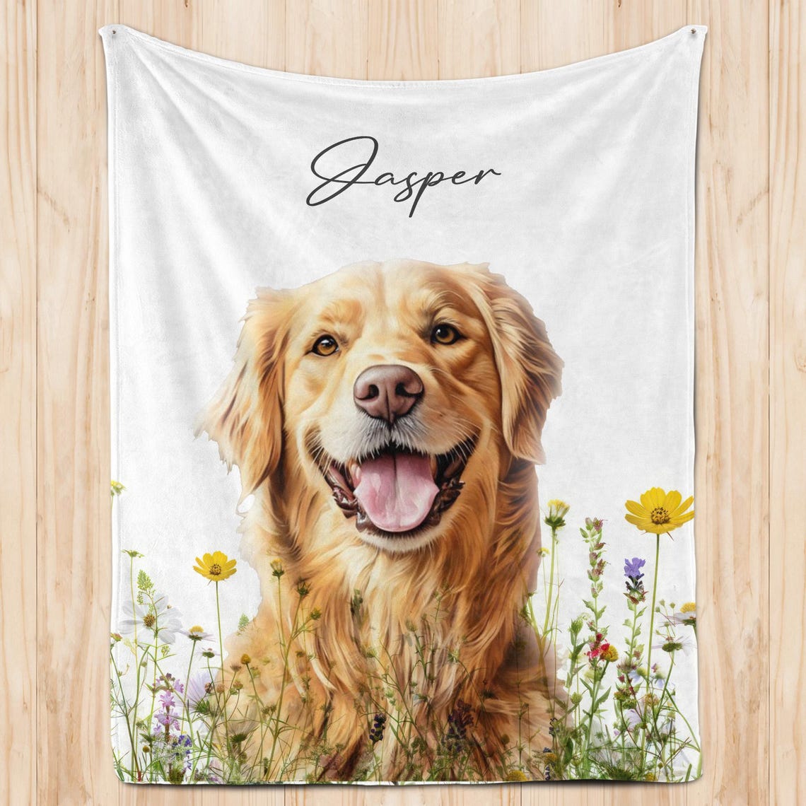 Personalized Pet Memorial Photo Blanket Sympathy Gift For Dog/Cat Lovers
