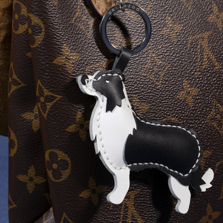 Porte-clés personnalisé en cuir avec portrait d'animal de compagnie, breloque de sac, cadeau commémoratif de Noël pour les amoureux des chiens et des chats
