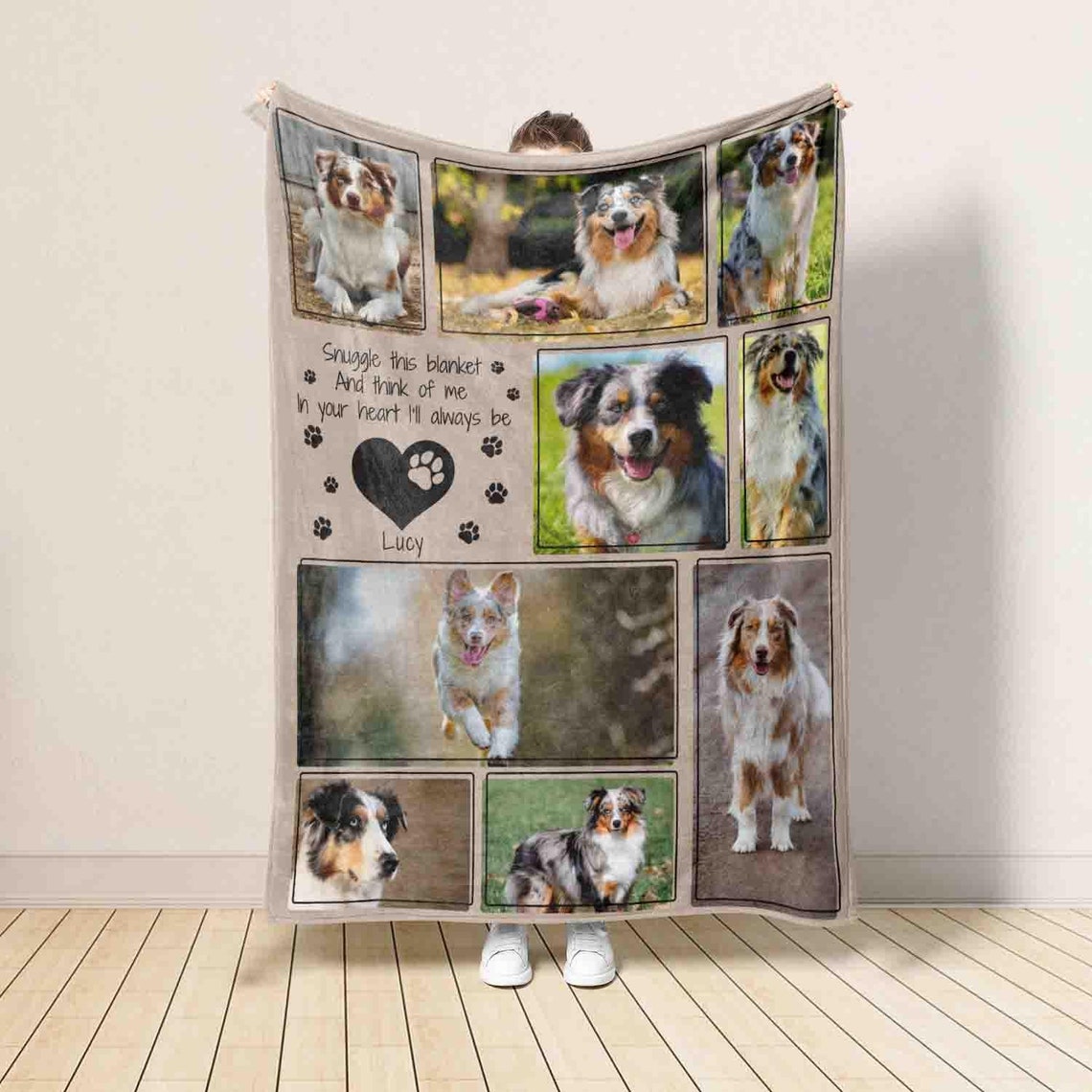 Personalized Dog Photo Blanket Dog Memorial Gift Keepsake Fleece Throw