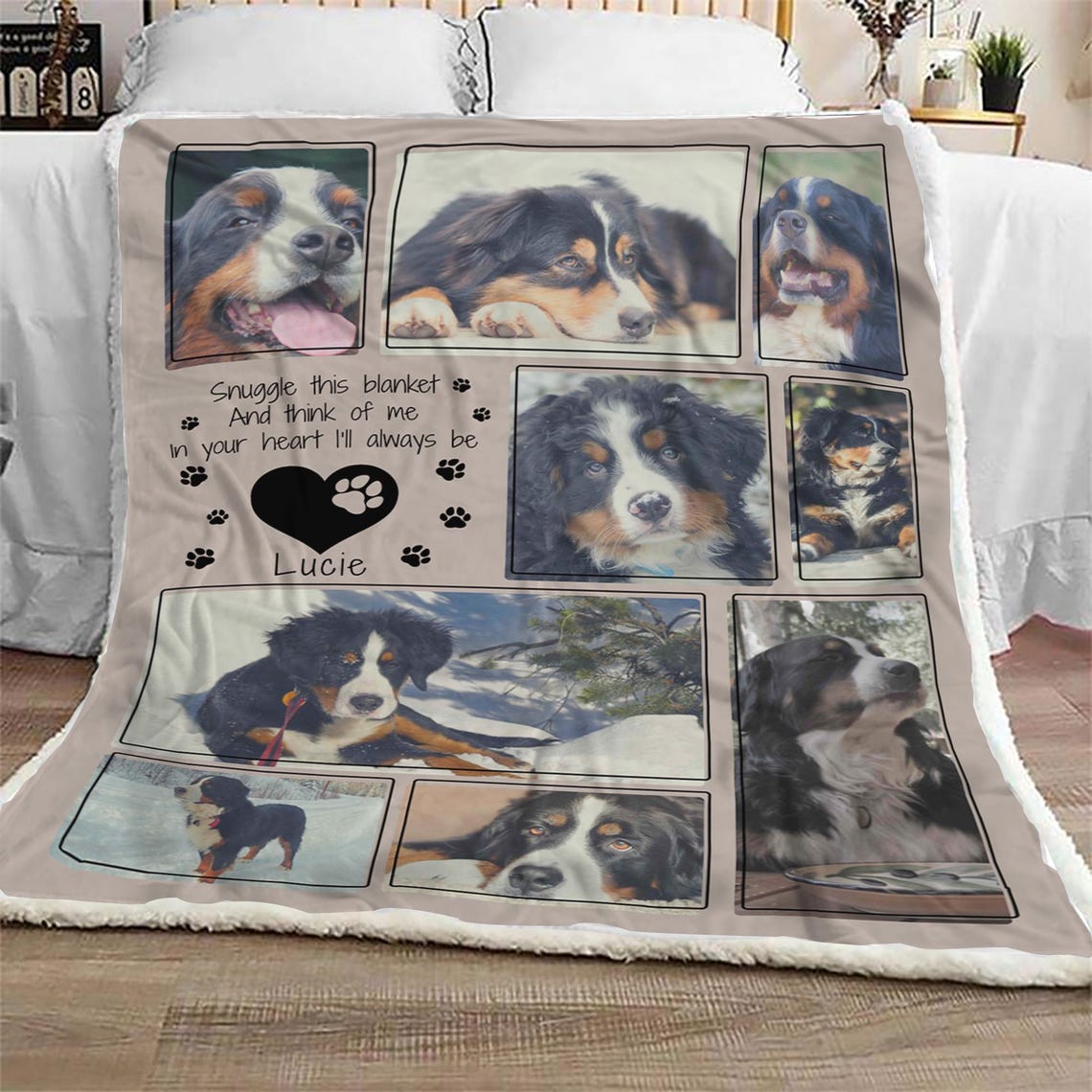 Personalized Dog Photo Blanket Dog Memorial Gift Keepsake Fleece Throw