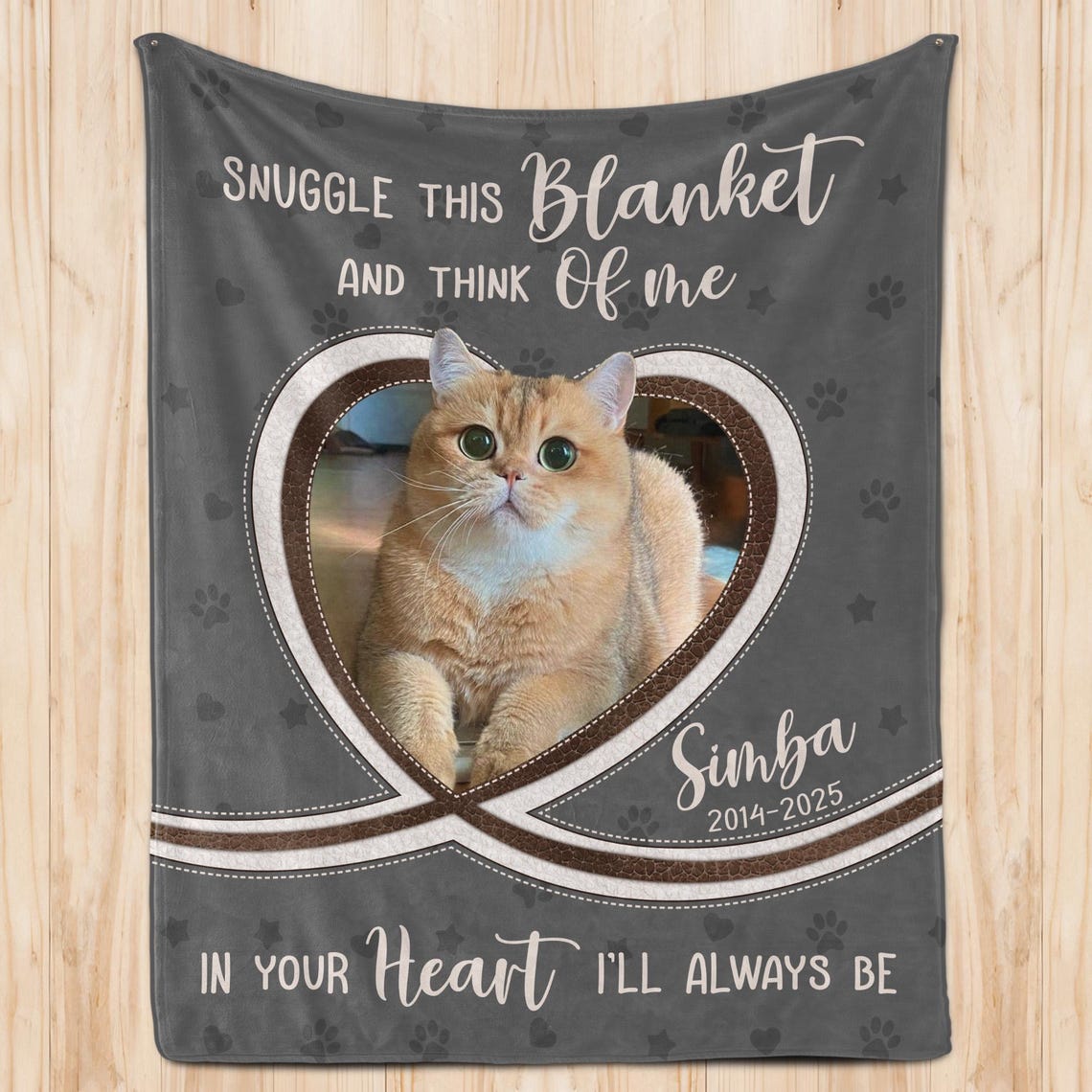 Custom Pet Blanket Using Pet Photo Pet Memorial Blanket Cat Remembrance Gift For Cat Mom Dad