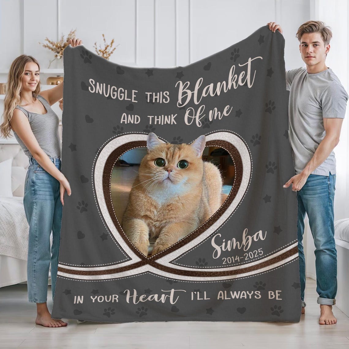 Custom Pet Blanket Using Pet Photo Pet Memorial Blanket Cat Remembrance Gift For Cat Mom Dad