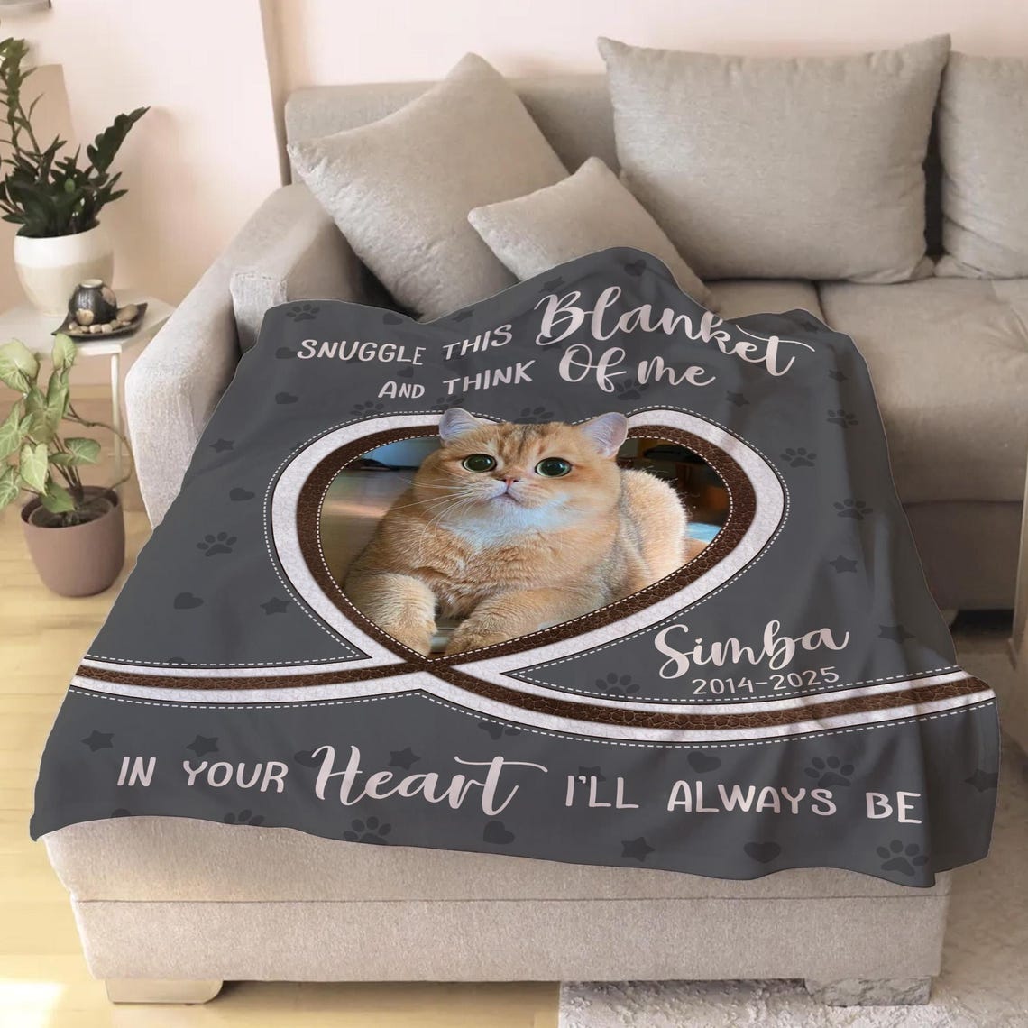 Custom Pet Blanket Using Pet Photo Pet Memorial Blanket Cat Remembrance Gift For Cat Mom Dad