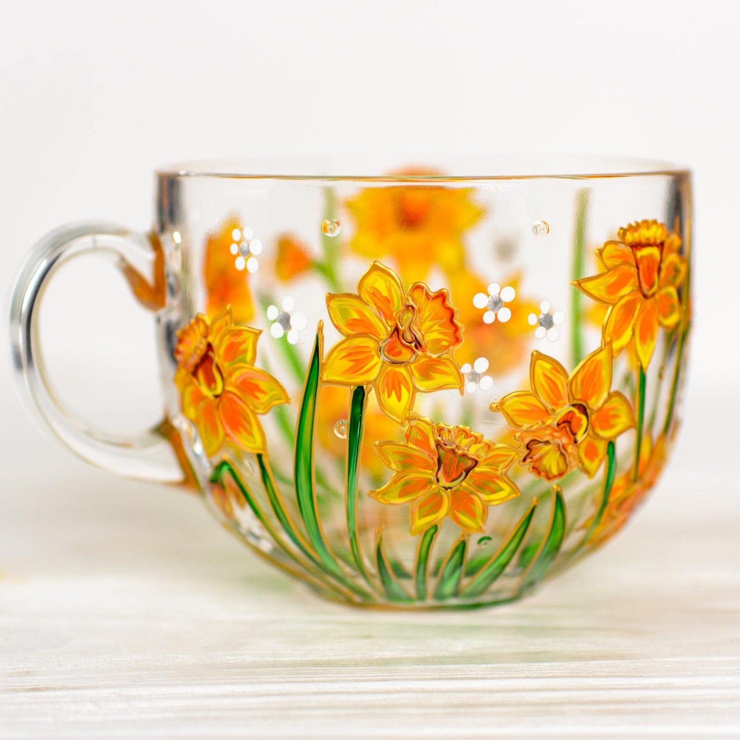 Personalized Birth Flower Glass Mug Unique Gifts for Mom Grandma Mother's Day Christmas Gift
