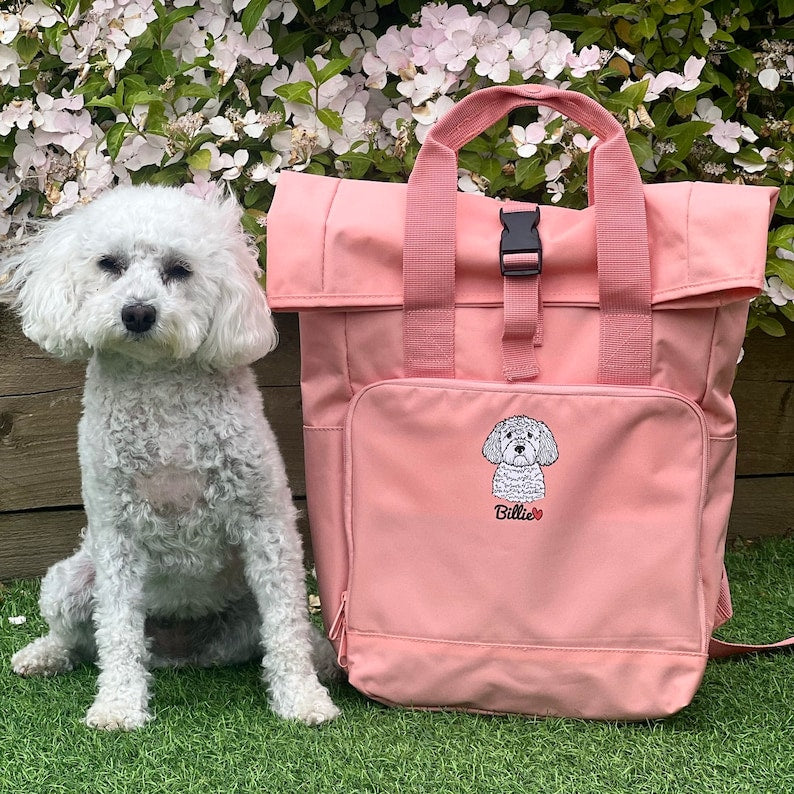 Cara de mascota bordada personalizada y nombre de mascota sudadera retrato de perro bordado cuello redondo regalo amante de las mascotas