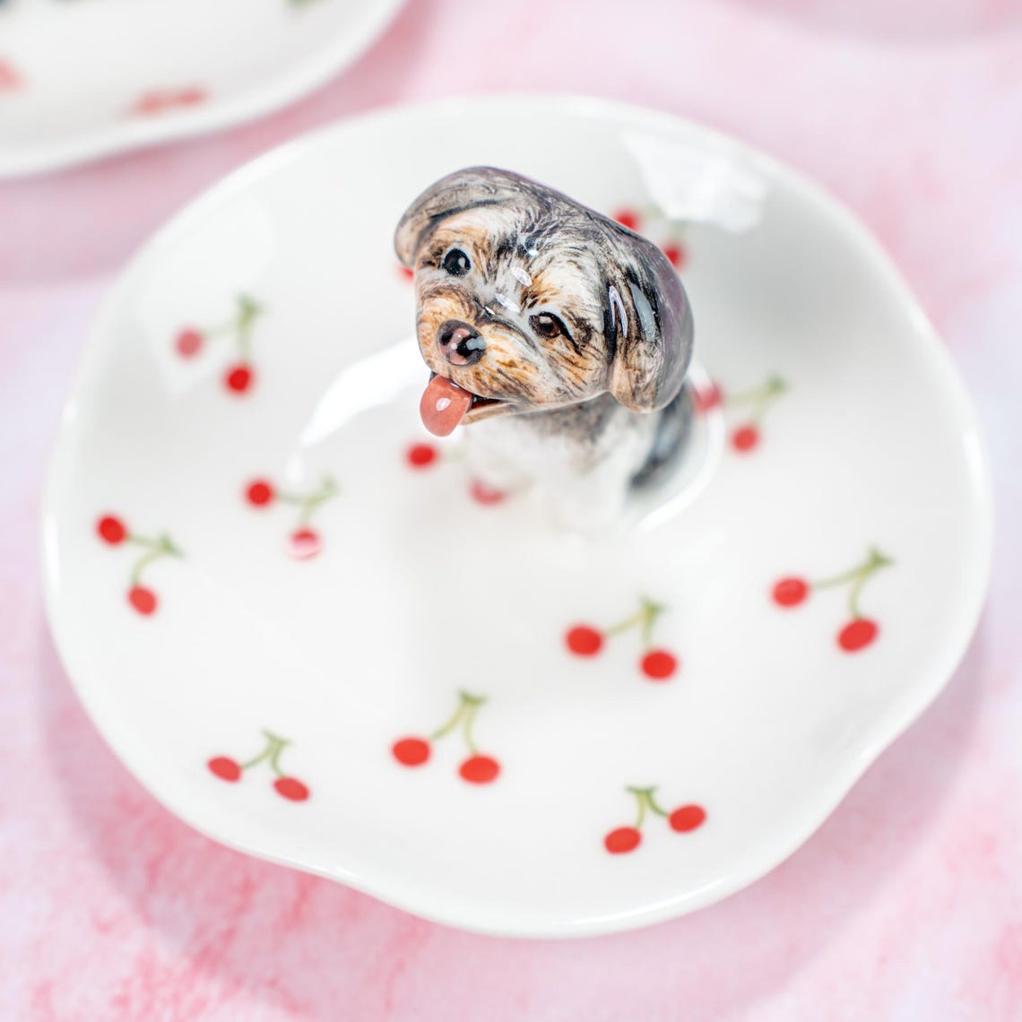 Custom Pet Ring Dish Personalized Pet Figurine Ceramic Jewelry Holder Unique Gift for Pet Lover
