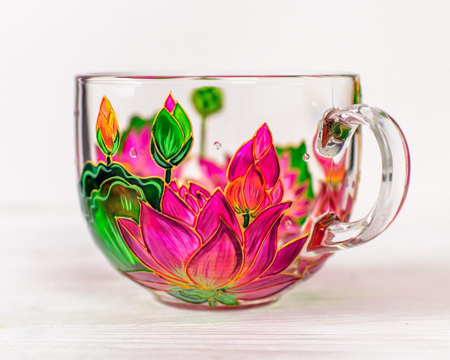 Personalized Birth Flower Glass Mug Unique Gifts for Mom Grandma Mother's Day Christmas Gift