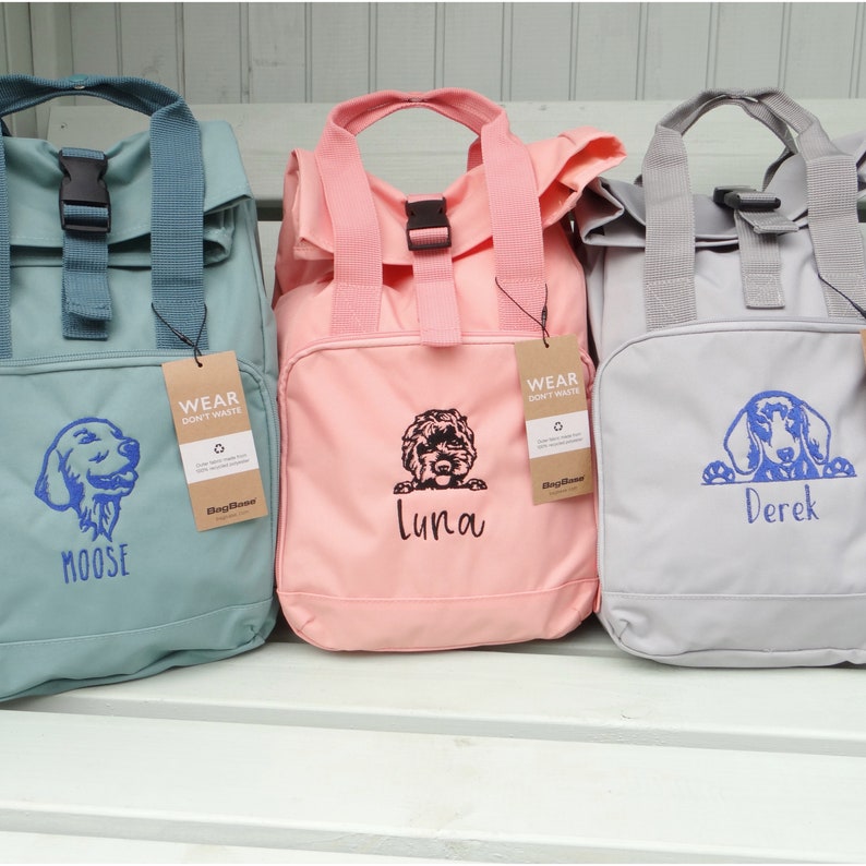 Cara de mascota bordada personalizada y nombre de mascota sudadera retrato de perro bordado cuello redondo regalo amante de las mascotas
