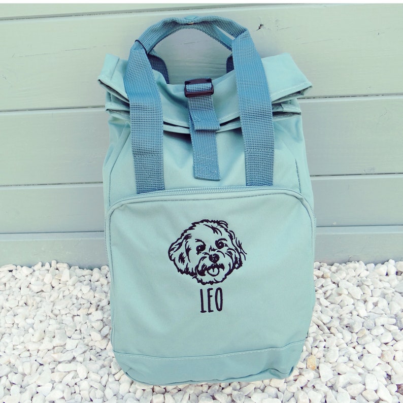 Cara de mascota bordada personalizada y nombre de mascota sudadera retrato de perro bordado cuello redondo regalo amante de las mascotas